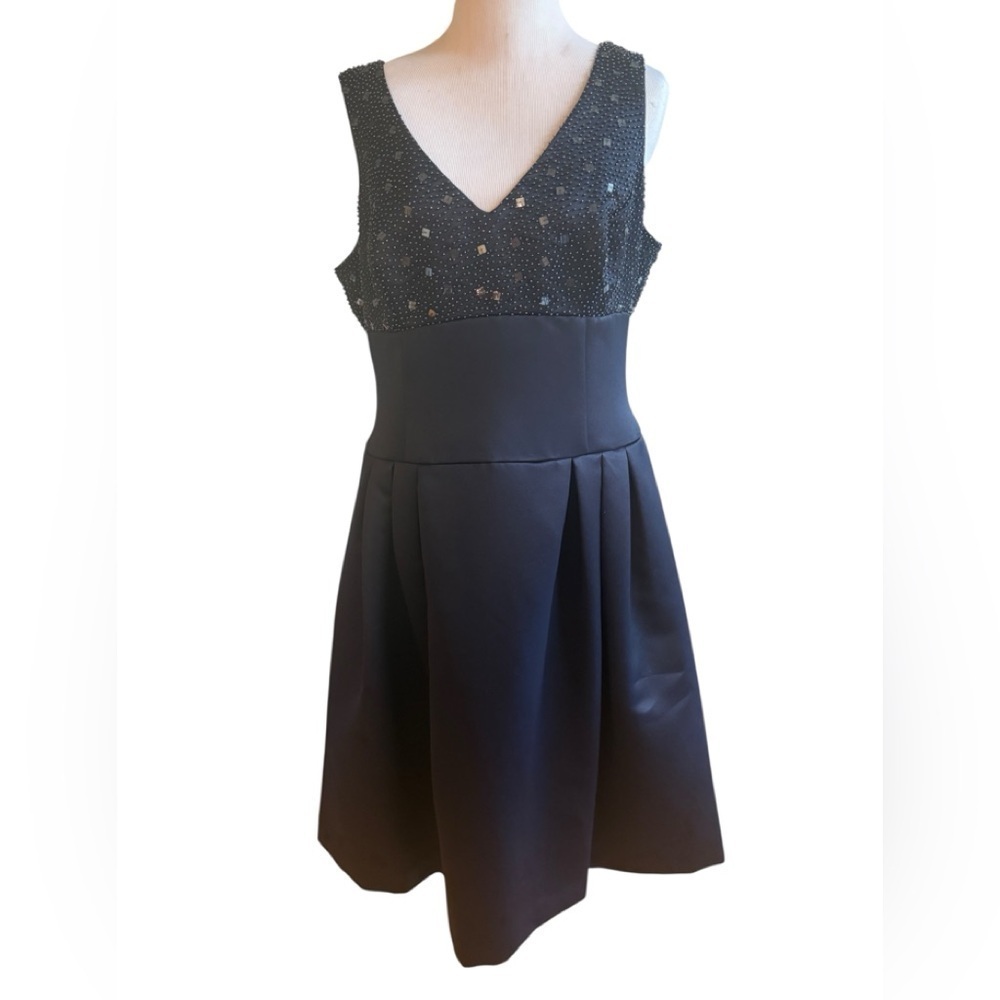 Talbots navy blue Dress with Beaded Accents brand new. Gorgeous and very elegant